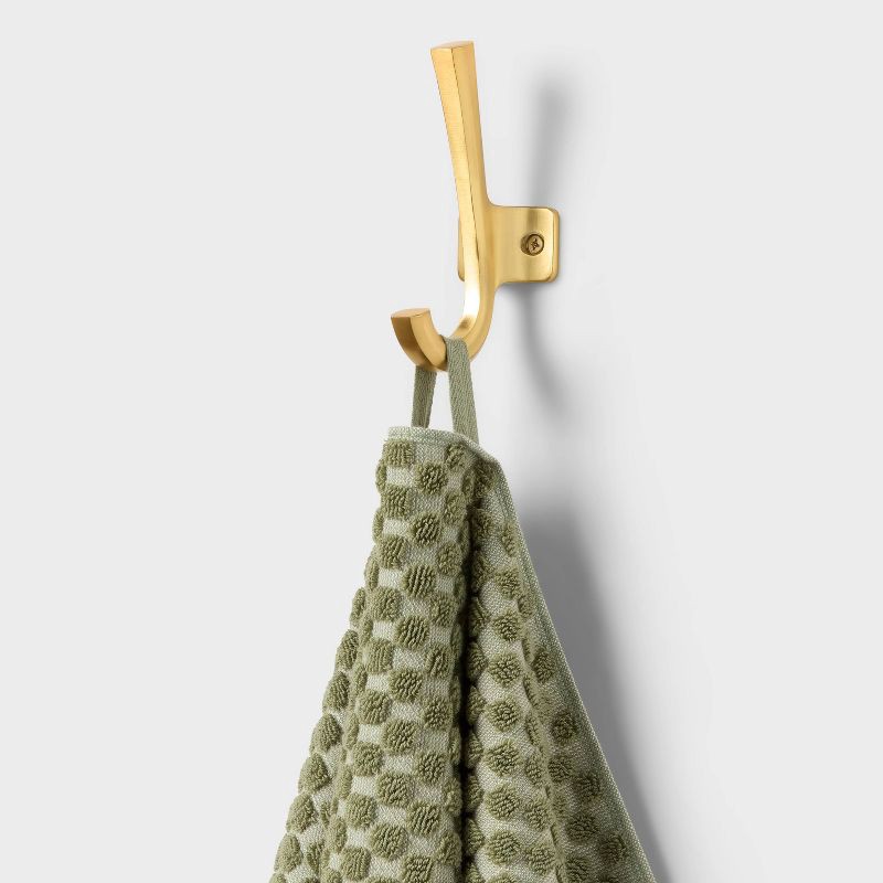 slide 8 of 8, 6pc Performance Plus Textured Dot Bath Towel Set Moss Green - Threshold™, 6 ct