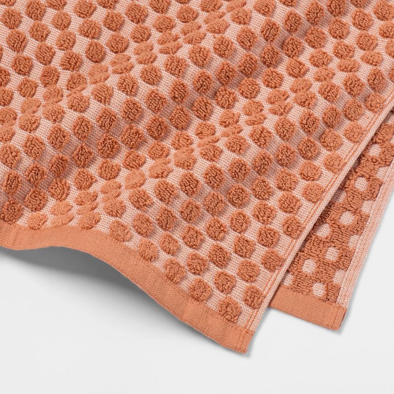 slide 8 of 9, 6pc Performance Plus Textured Dot Bath Towel Set Terracotta - Threshold™, 6 ct