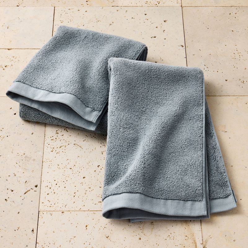 slide 1 of 4, 2pk Modal Hand Towel Mineral Blue - Casaluna™, 2 ct