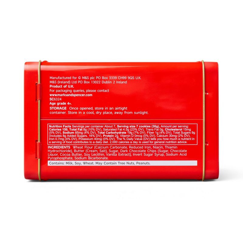 slide 2 of 3, M&S Christmas Chocolate Chip Cookies for Santa Letter Box Gift Tin - 7oz, 7 oz