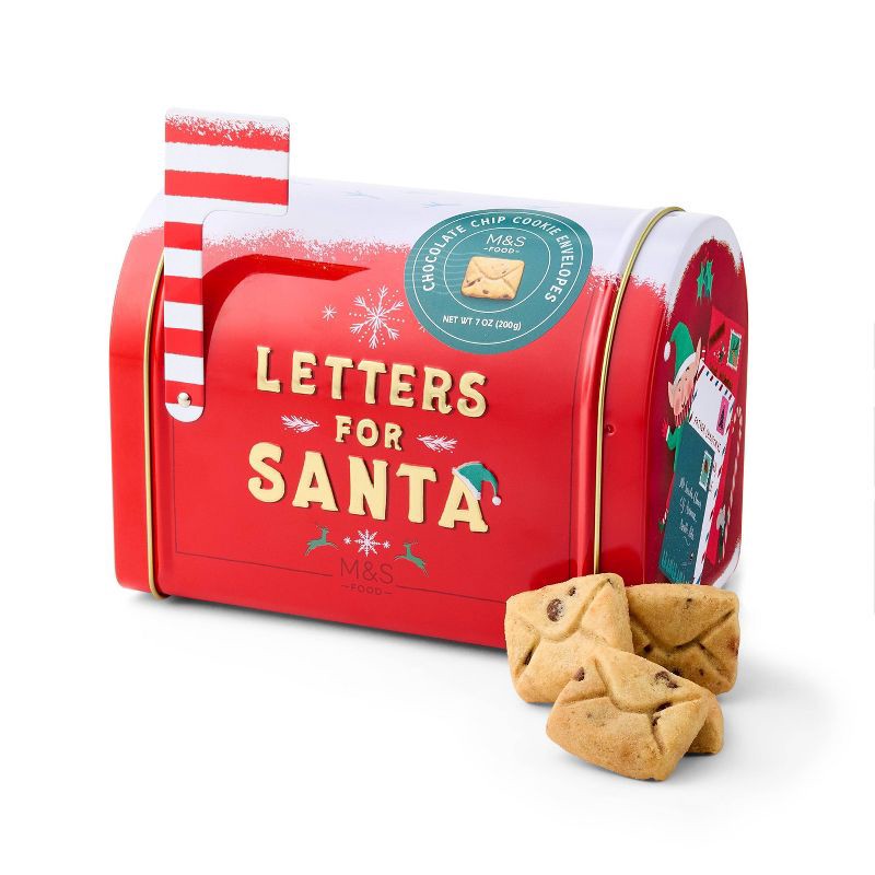 slide 1 of 3, M&S Christmas Chocolate Chip Cookies for Santa Letter Box Gift Tin - 7oz, 7 oz
