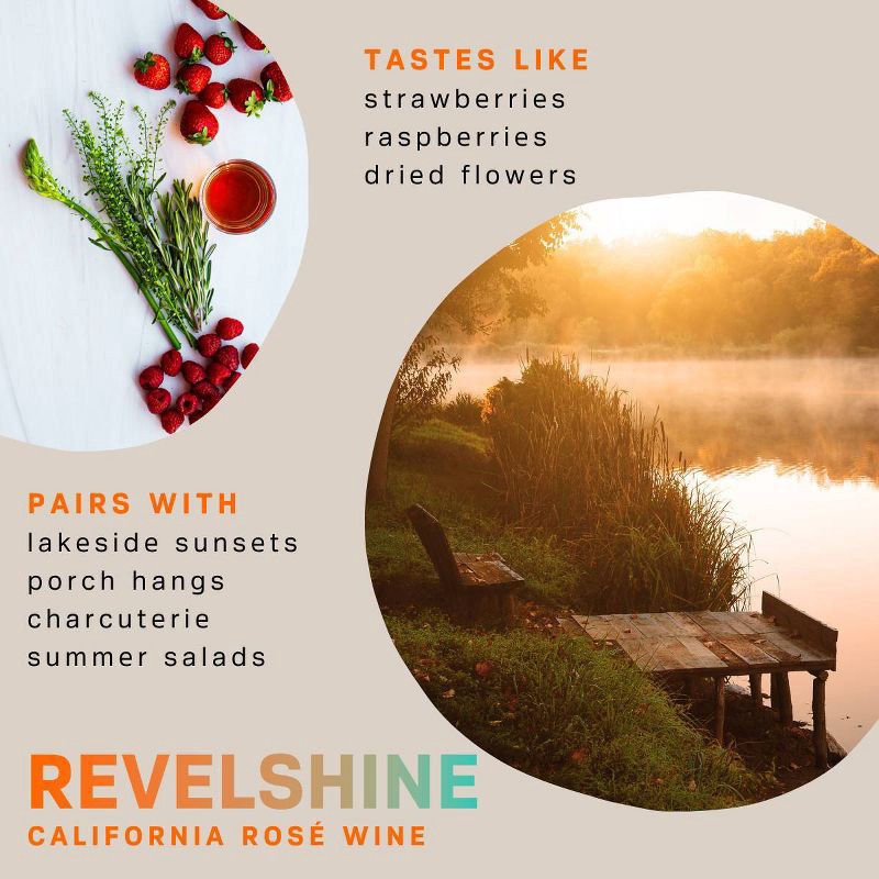 slide 4 of 4, Revelshine Wines Rosé - 500ml Can, 500 ml