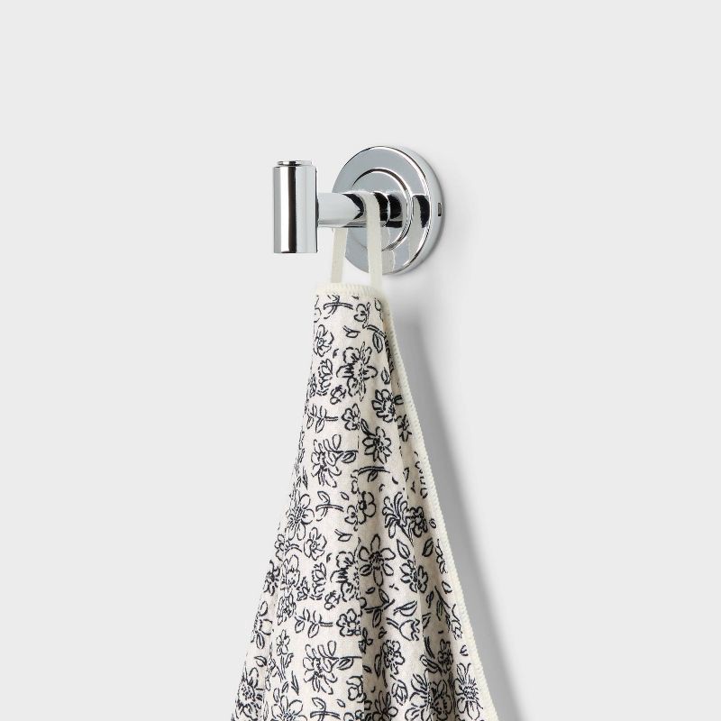 slide 4 of 4, Quick Dry Waffle Floral Oversized Bath Towel Black - Room Essentials™, 1 ct