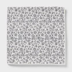 Quick Dry Waffle Floral Oversized Bath Towel Black - Room Essentials™