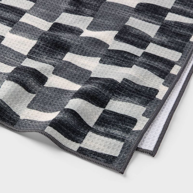 slide 3 of 4, Quick Dry Waffle Color Block Oversized Bath Towel Watercolor - Room Essentials™, 1 ct