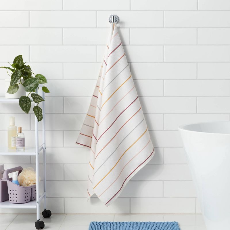 slide 2 of 4, Quick Dry Waffle Multi Striped Oversized Bath Towel - Room Essentials™, 1 ct