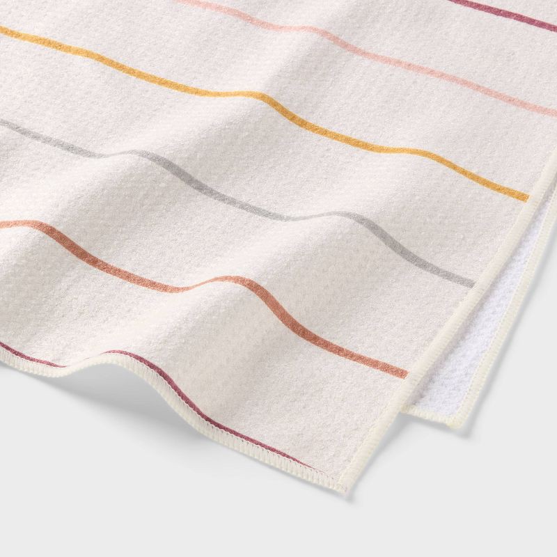 slide 3 of 4, Quick Dry Waffle Multi Striped Oversized Bath Towel - Room Essentials™, 1 ct