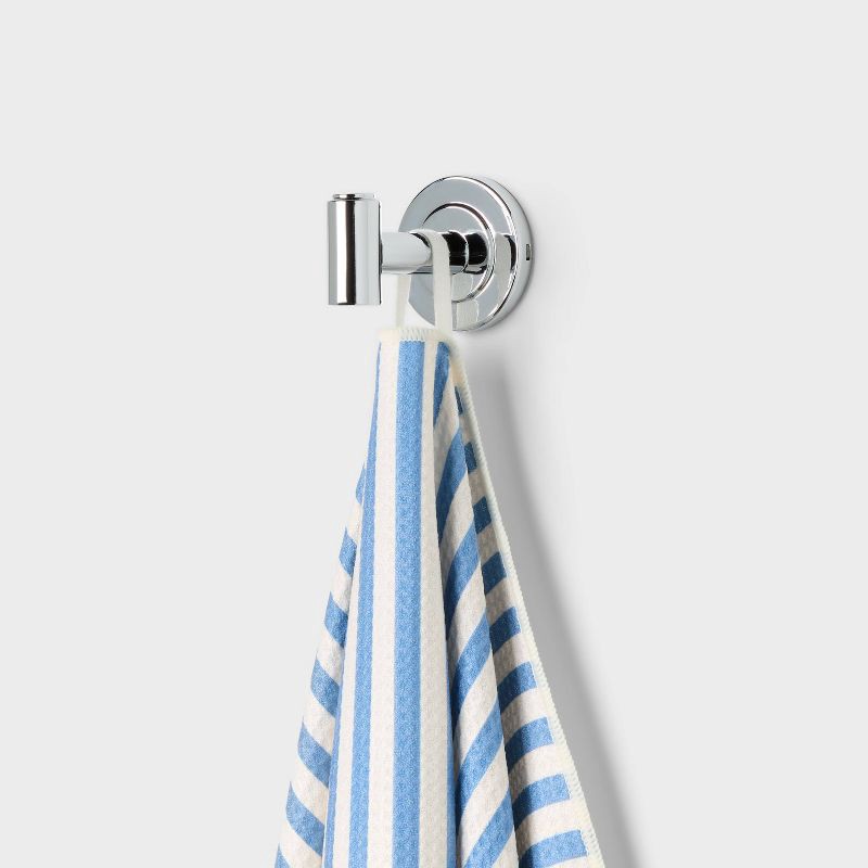 slide 4 of 4, Quick Dry Waffle Striped Oversized Bath Towel Blue - Room Essentials™, 1 ct