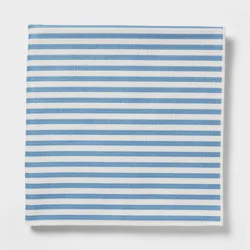 Quick Dry Waffle Striped Oversized Bath Towel Blue - Room Essentials™