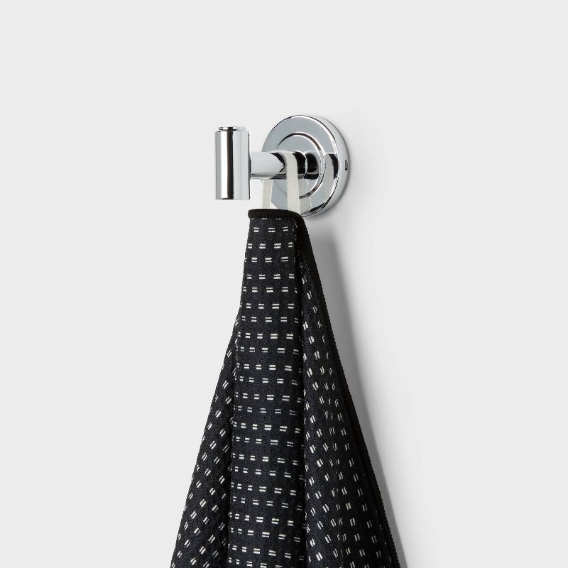 slide 4 of 4, Quick Dry Waffle Dotted Striped Oversized Bath Towel Black - Room Essentials™, 1 ct