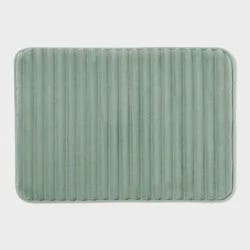 17"x24" Ribbed Cushion Foam Bath Rug Light Green - Room Essentials™