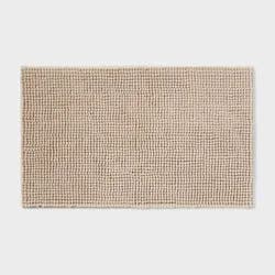 20"x34" Low Chenille Memory Foam Bath Rug Tan - Threshold™