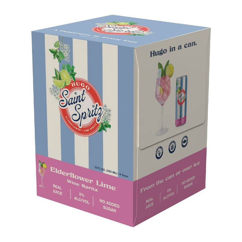 slide 2 of 7, Saint Spritz Hugo - 4pk/12 fl oz Cans, 4 ct; 12 fl oz