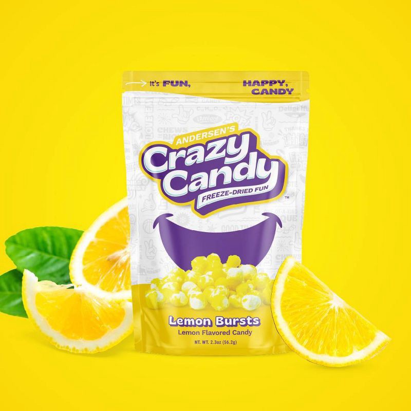slide 2 of 4, Crazy Candy Freeze Dried Candy - Lemon - 2.4oz, 2.4 oz