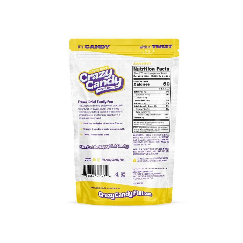 slide 4 of 4, Crazy Candy Freeze Dried Candy - Lemon - 2.4oz, 2.4 oz