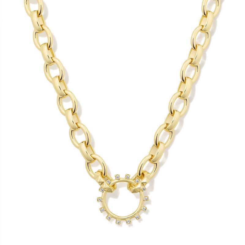 slide 1 of 3, Kendra Scott Wesley Chain Necklace - Gold: 14K Gold Over Brass, Lobster Claw Clasp, 18" Length, Single Piece, 1 ct