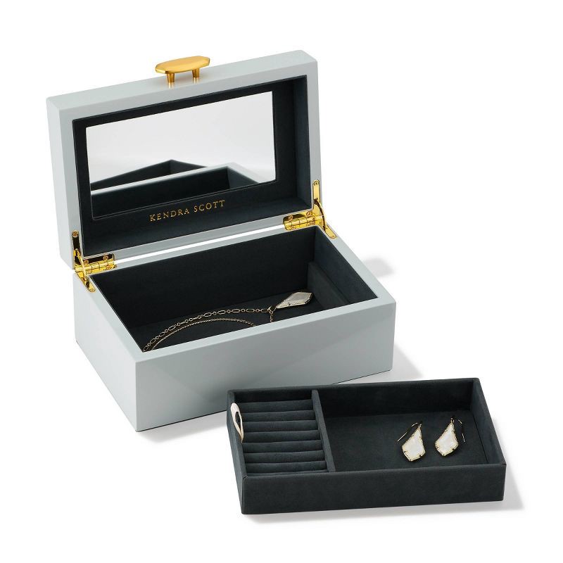 slide 2 of 2, Kendra Scott Medium Jewelry Box - Dark Gray: Wood Storage for Accessories, 13+ Years, 8"x5"x3.5", 1 ct