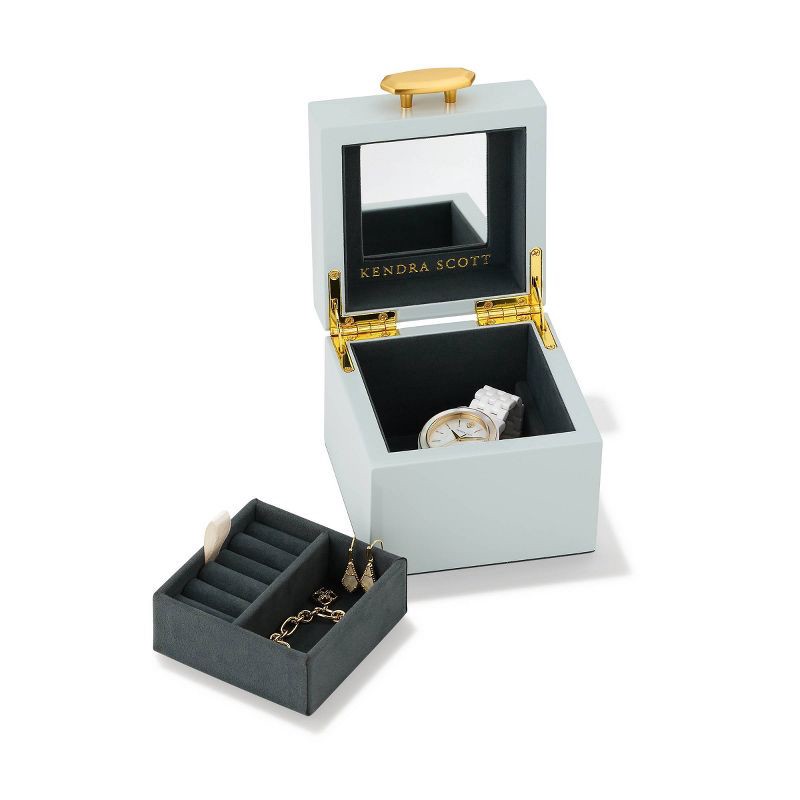 slide 2 of 2, Kendra Scott Small Jewelry Box - Dark Gray: Wood Storage for Accessories, 13+ Years, 1 ct