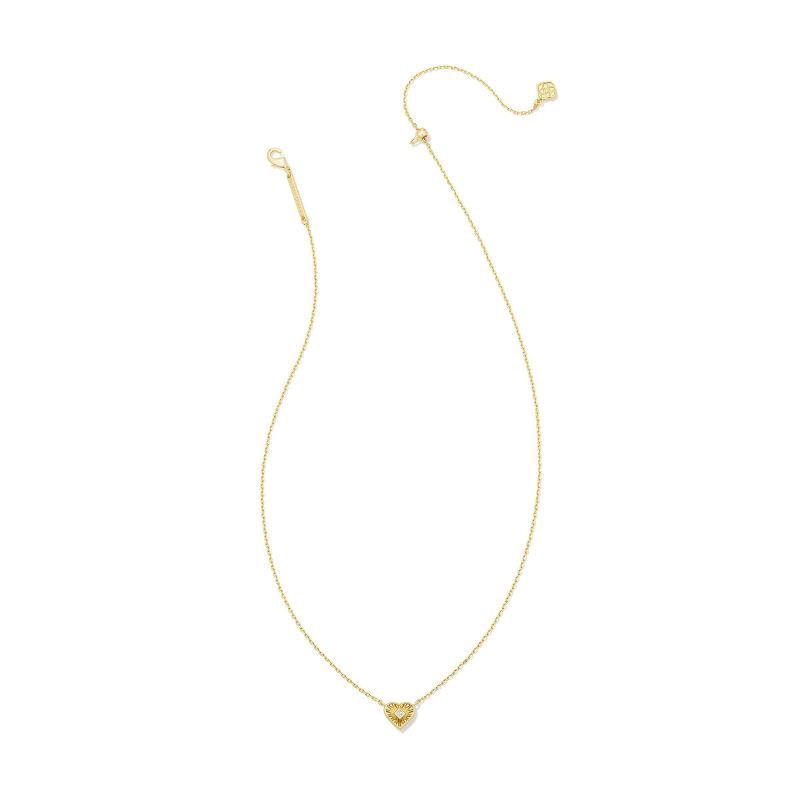 slide 2 of 3, Kendra Scott Anna Sunburst Pendant Necklace - Gold: 14K Gold Over Brass, Lobster Claw Clasp, Slide Closure, 19" Length, 1 ct