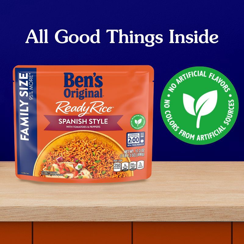 slide 5 of 6, Ben's Original Ready Rice Spanish Family Size - 17.3oz, 17.3 oz