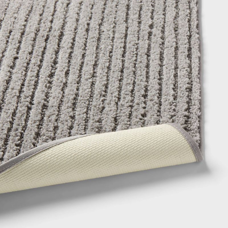 slide 4 of 4, 2pk Quick Dry Bath Rug Set Jet Gray - Threshold™, 2 ct