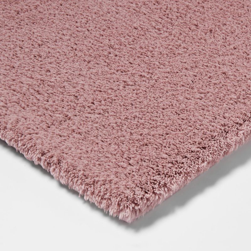slide 3 of 4, 24"x40" Spa Plush Bath Rug Mauve - Threshold™, 1 ct