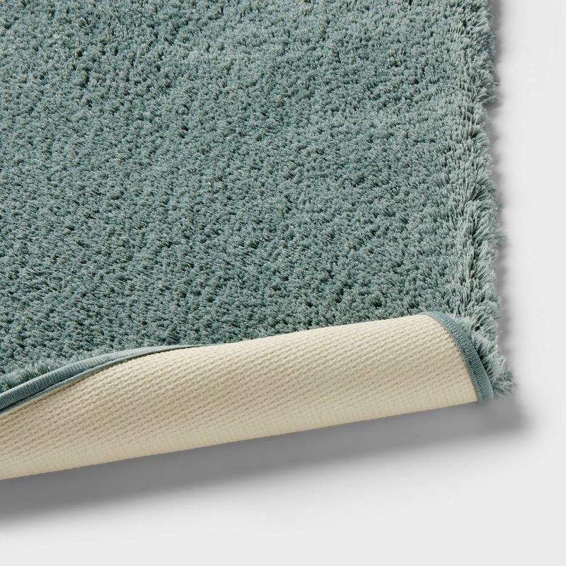 slide 4 of 4, 24"x40" Spa Plush Bath Rug Sage Green - Threshold™, 1 ct