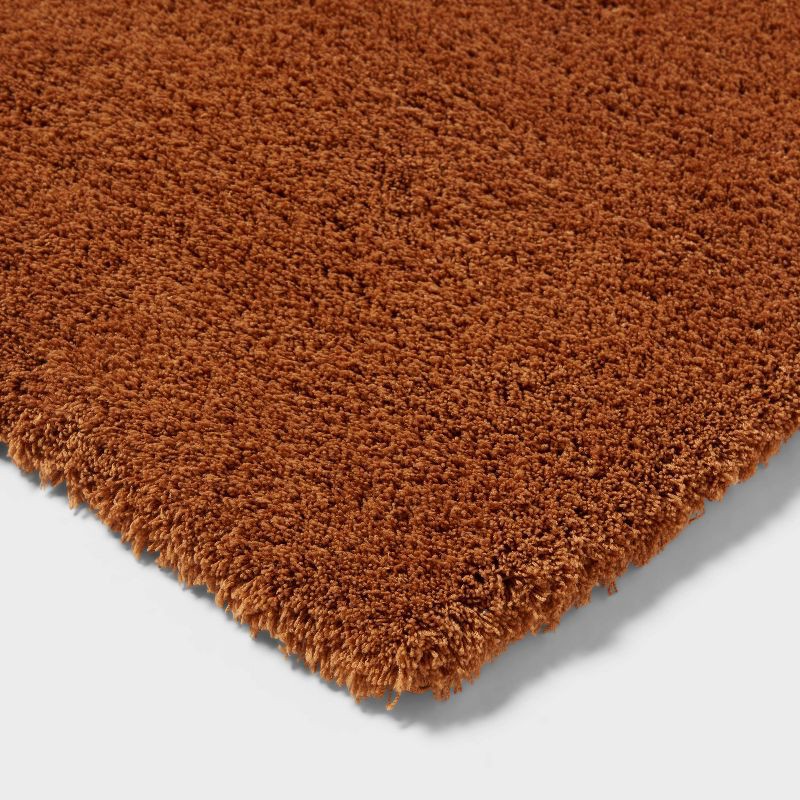 slide 3 of 4, 24"x40" Spa Plush Bath Rug Caramel - Threshold™, 1 ct