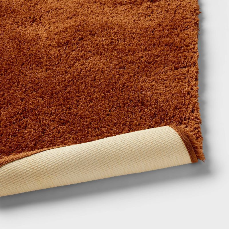 slide 4 of 4, 24"x40" Spa Plush Bath Rug Caramel - Threshold™, 1 ct
