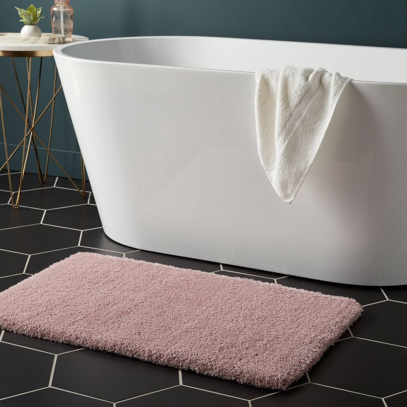 slide 2 of 4, 21"x34" Spa Plush Bath Rug Mauve - Threshold™, 1 ct