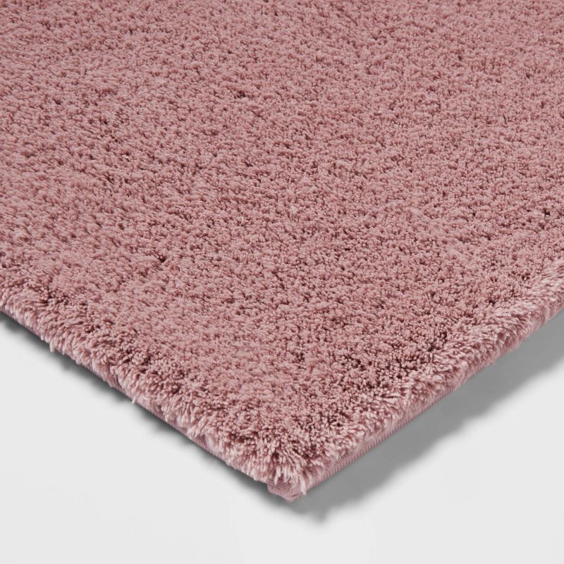 slide 3 of 4, 21"x34" Spa Plush Bath Rug Mauve - Threshold™, 1 ct
