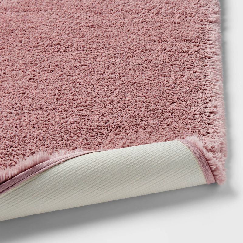 slide 4 of 4, 21"x34" Spa Plush Bath Rug Mauve - Threshold™, 1 ct