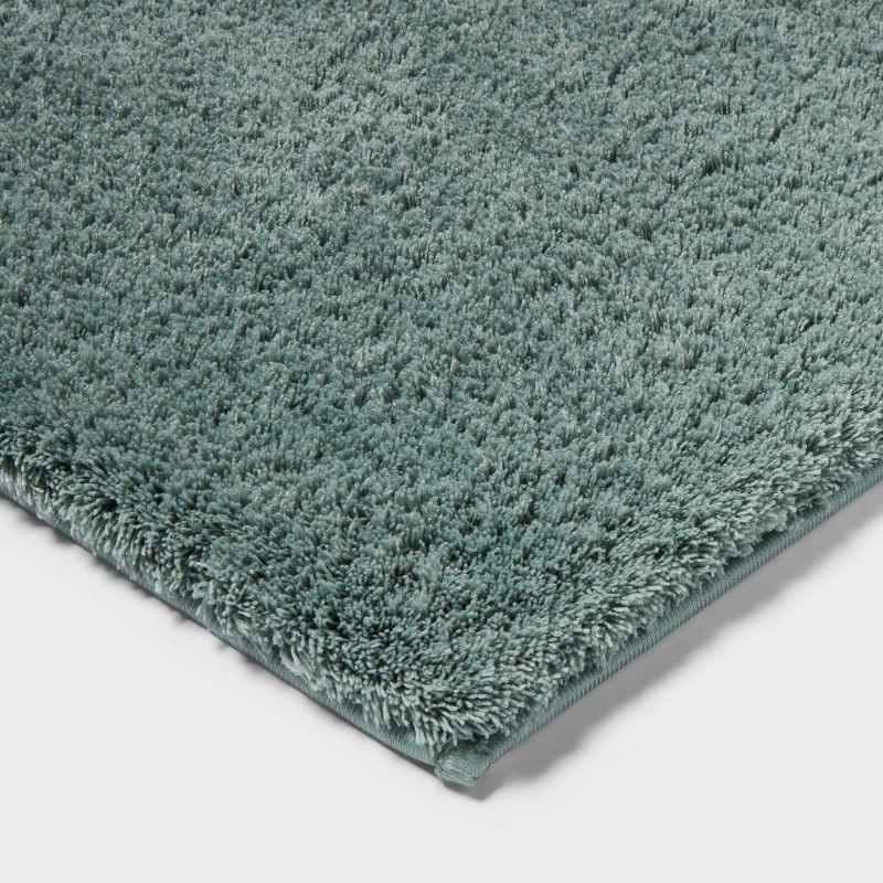 slide 3 of 4, 21"x34" Spa Plush Bath Rug Sage Green - Threshold™, 1 ct