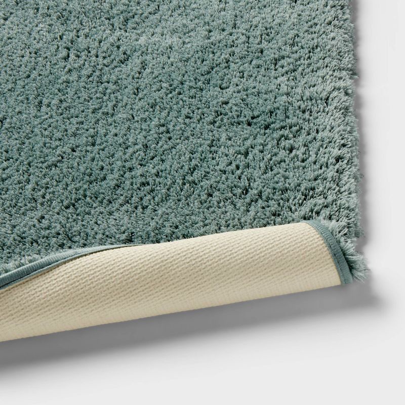 slide 4 of 4, 21"x34" Spa Plush Bath Rug Sage Green - Threshold™, 1 ct