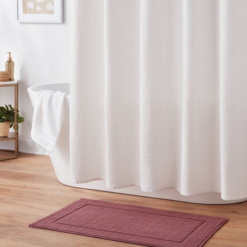 slide 2 of 4, 21"x34" Spa Plush Bath Mat Dark Mauve - Threshold™, 1 ct