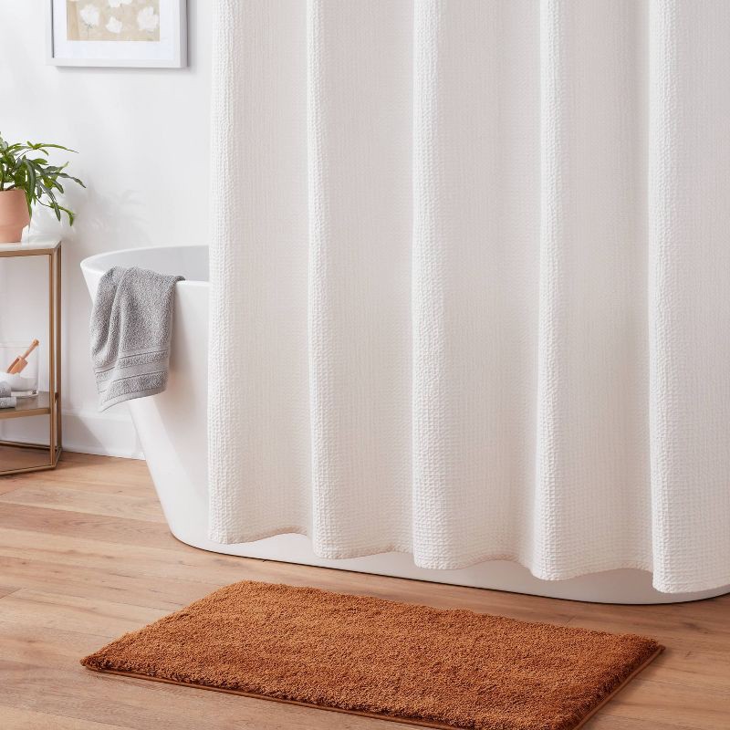 slide 2 of 4, 21"x34" Spa Plush Bath Rug Caramel - Threshold™, 1 ct