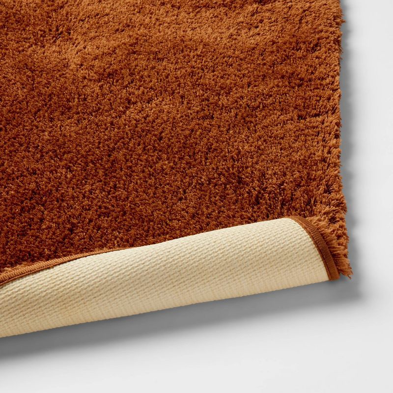 slide 4 of 4, 21"x34" Spa Plush Bath Rug Caramel - Threshold™, 1 ct