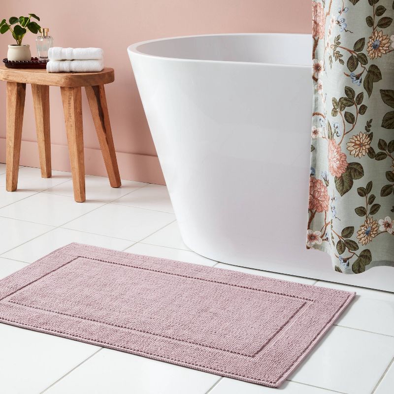 slide 2 of 4, 21"x34" Spa Plush Bath Mat Mauve - Threshold™, 1 ct