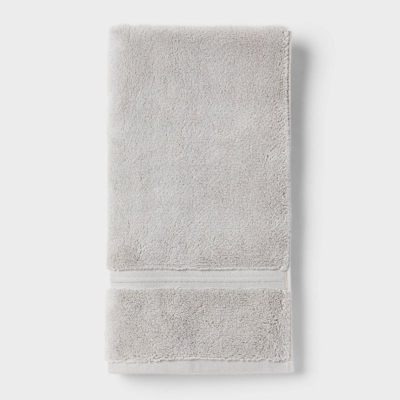 slide 3 of 5, 2pk Spa Plush Hand Towel Set Light Gray - Threshold™, 2 ct