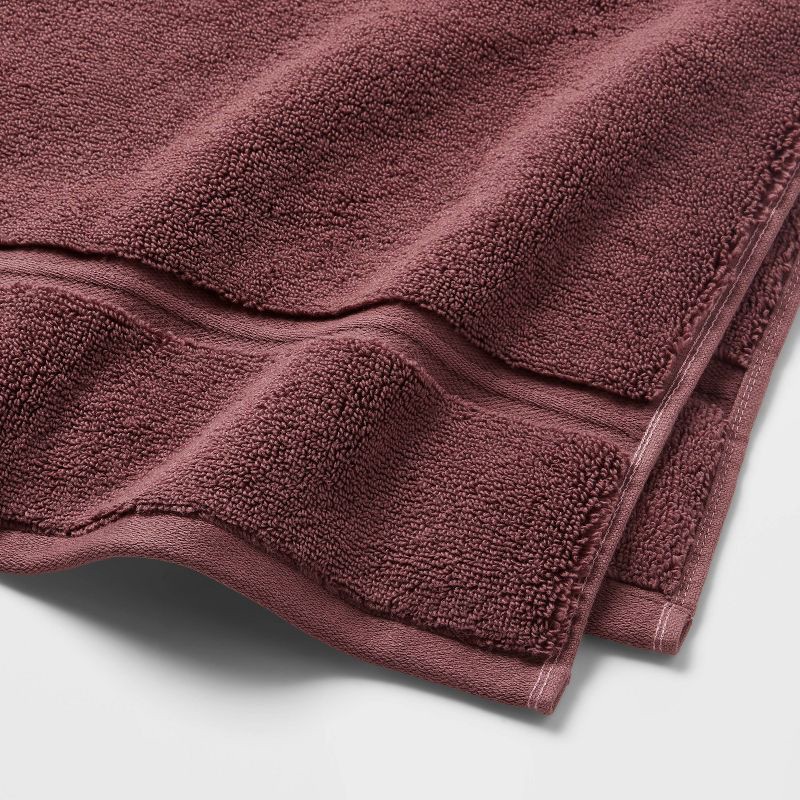 slide 4 of 5, 2pk Spa Plush Hand Towel Set Dark Mauve - Threshold™, 2 ct