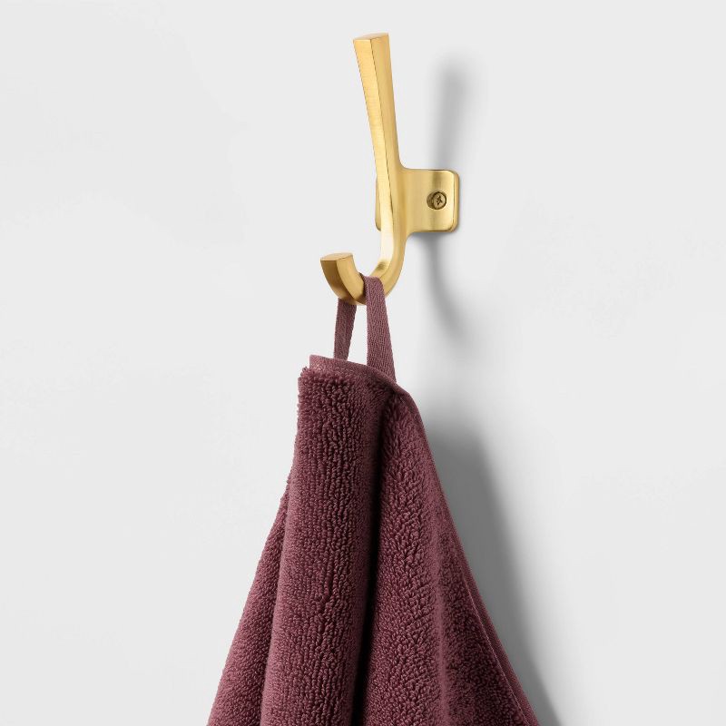 slide 5 of 5, 2pk Spa Plush Hand Towel Set Dark Mauve - Threshold™, 2 ct