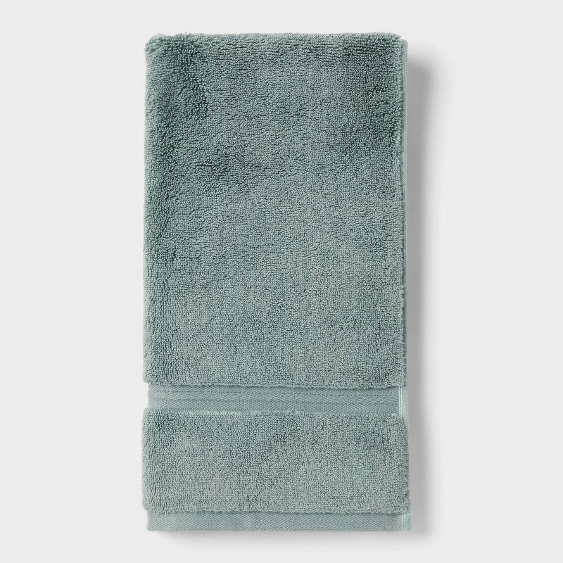 slide 3 of 5, 2pk Spa Plush Hand Towel Set Sage Green - Threshold™, 2 ct