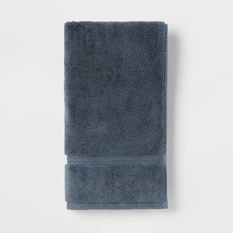 slide 3 of 5, 2pk Spa Plush Hand Towel Set Slate Blue - Threshold™, 2 ct