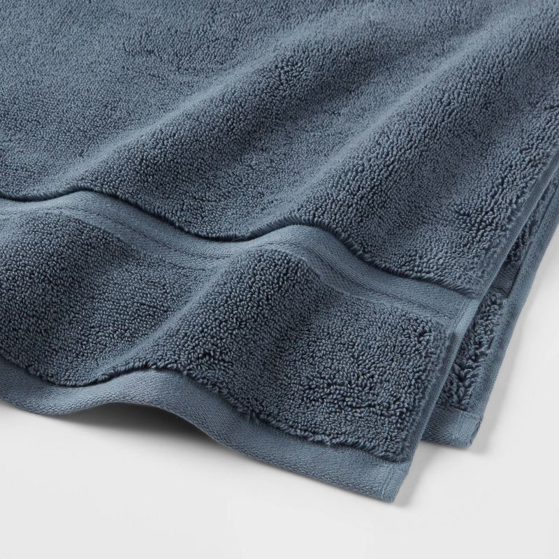 slide 4 of 5, 2pk Spa Plush Hand Towel Set Slate Blue - Threshold™, 2 ct