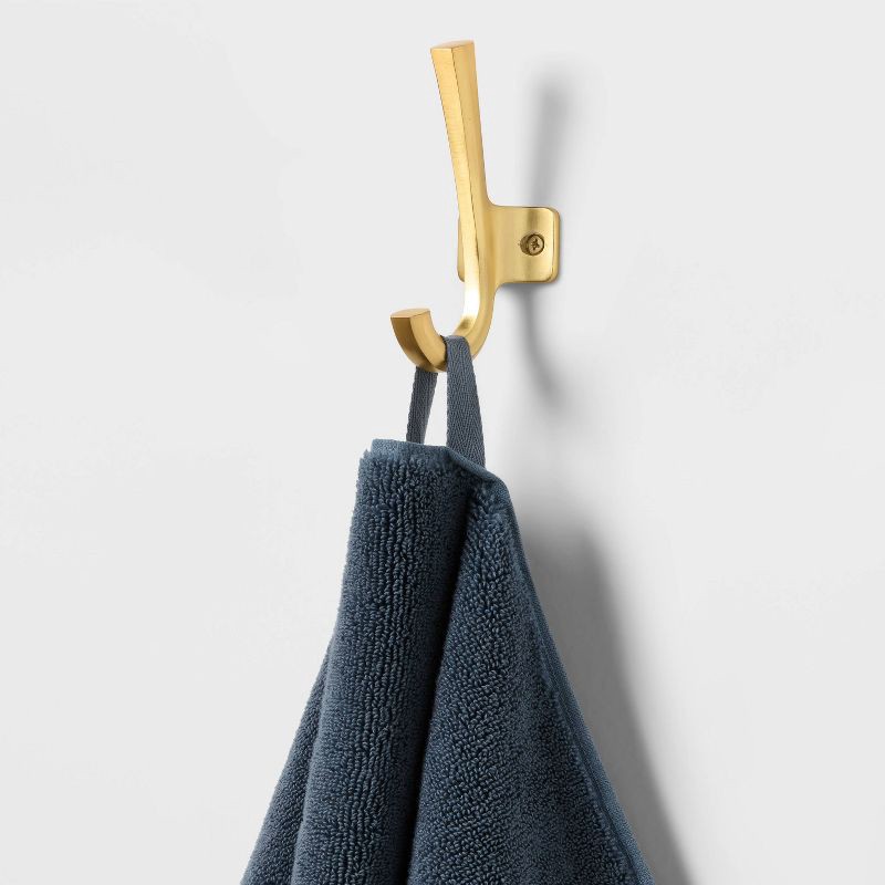 slide 5 of 5, 2pk Spa Plush Hand Towel Set Slate Blue - Threshold™, 2 ct