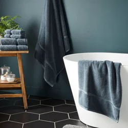 2pk Spa Plush Hand Towel Set Slate Blue - Threshold™
