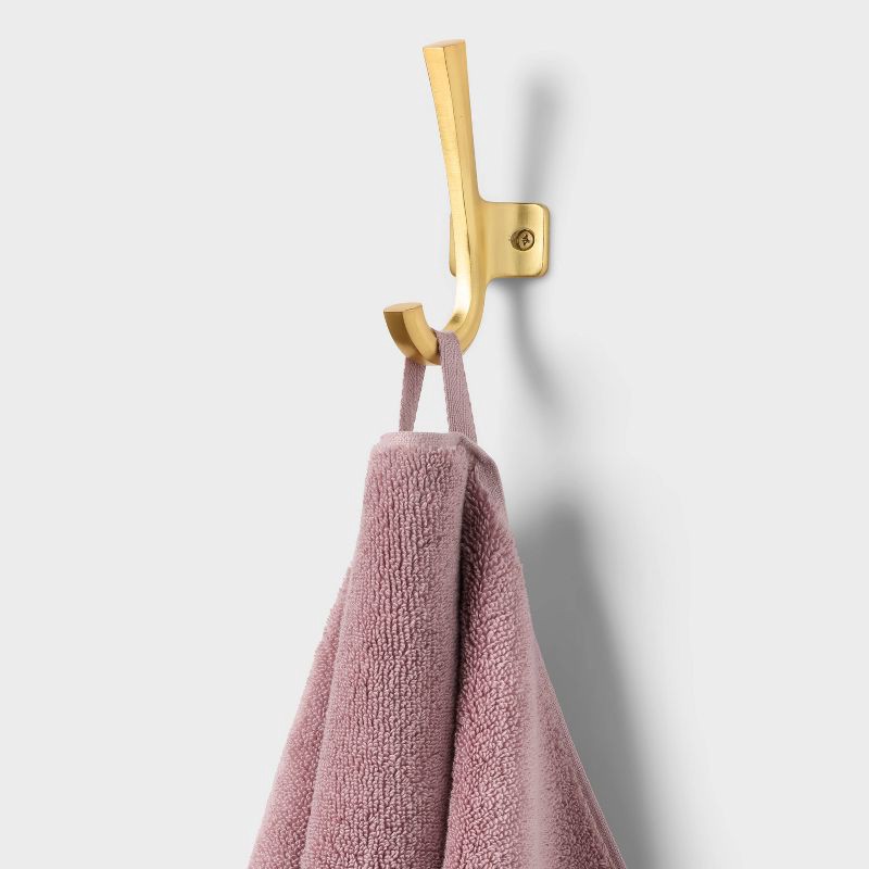 slide 5 of 5, 2pk Spa Plush Hand Towel Set Mauve - Threshold™, 2 ct