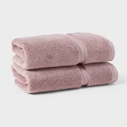 2pk Spa Plush Hand Towel Set Mauve - Threshold™