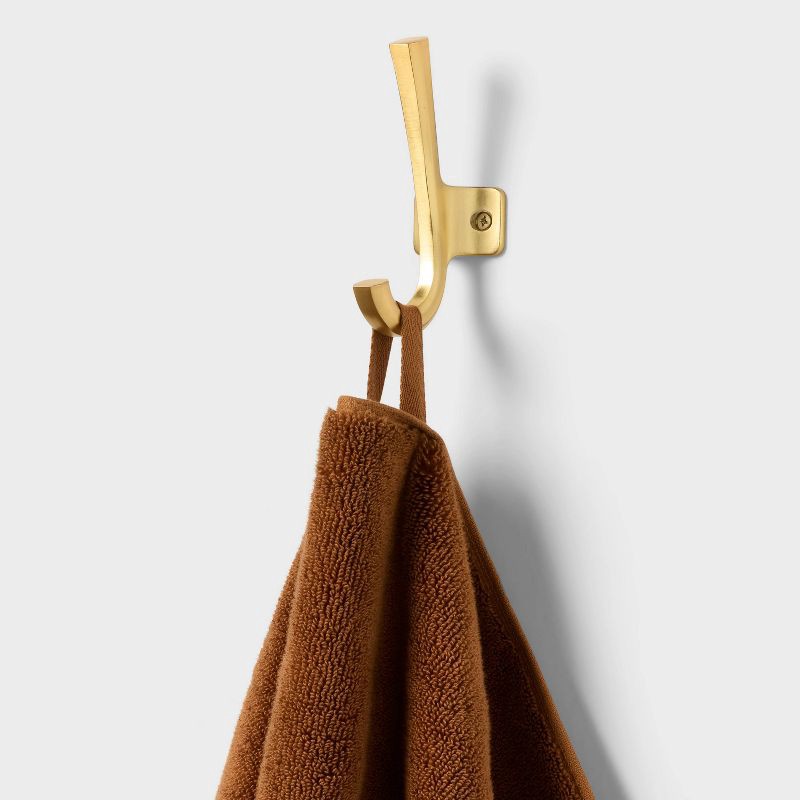 slide 5 of 5, 2pk Spa Plush Hand Towel Set Caramel - Threshold™, 2 ct