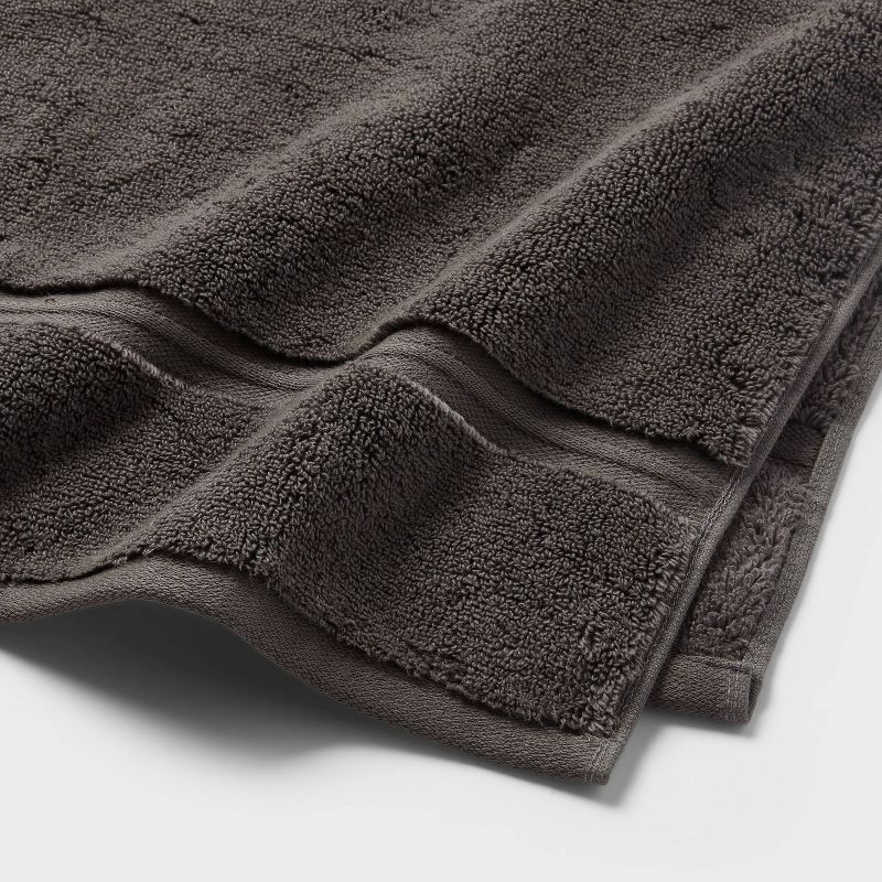 slide 4 of 5, 2pk Spa Plush Hand Towel Set Dark Gray - Threshold™, 2 ct